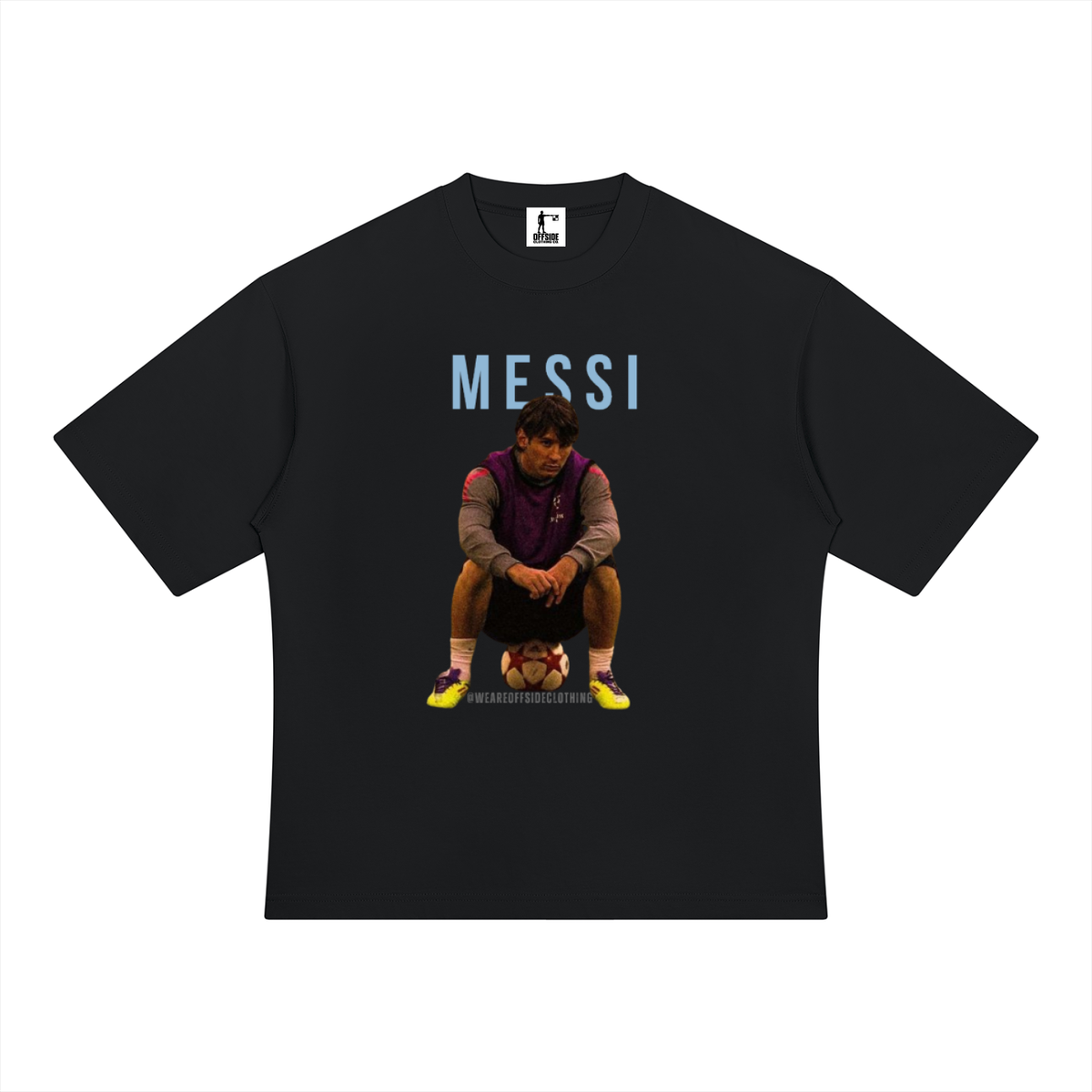 Oversized,Graphic,Football,Messi