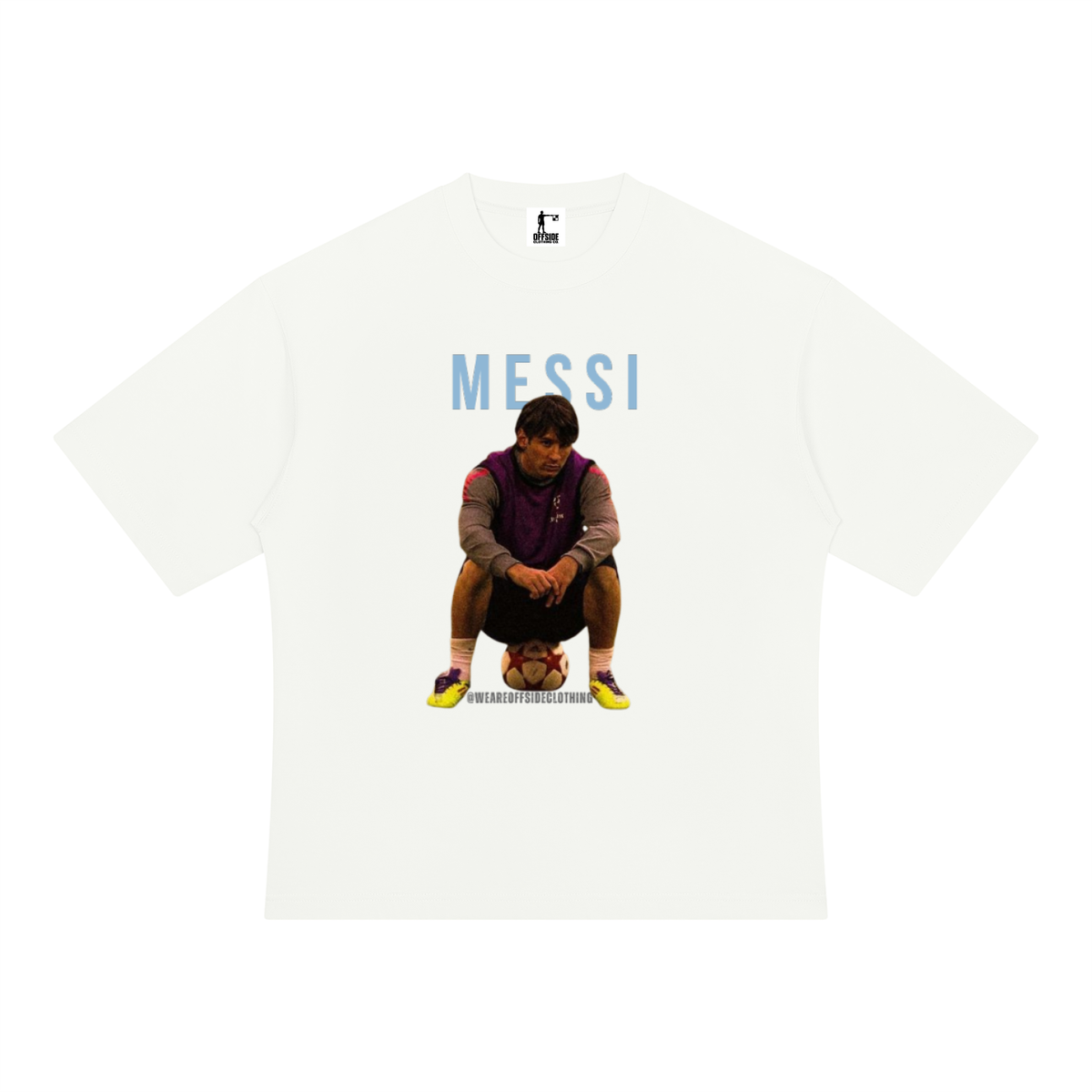Oversized,Graphic,Football,Messi